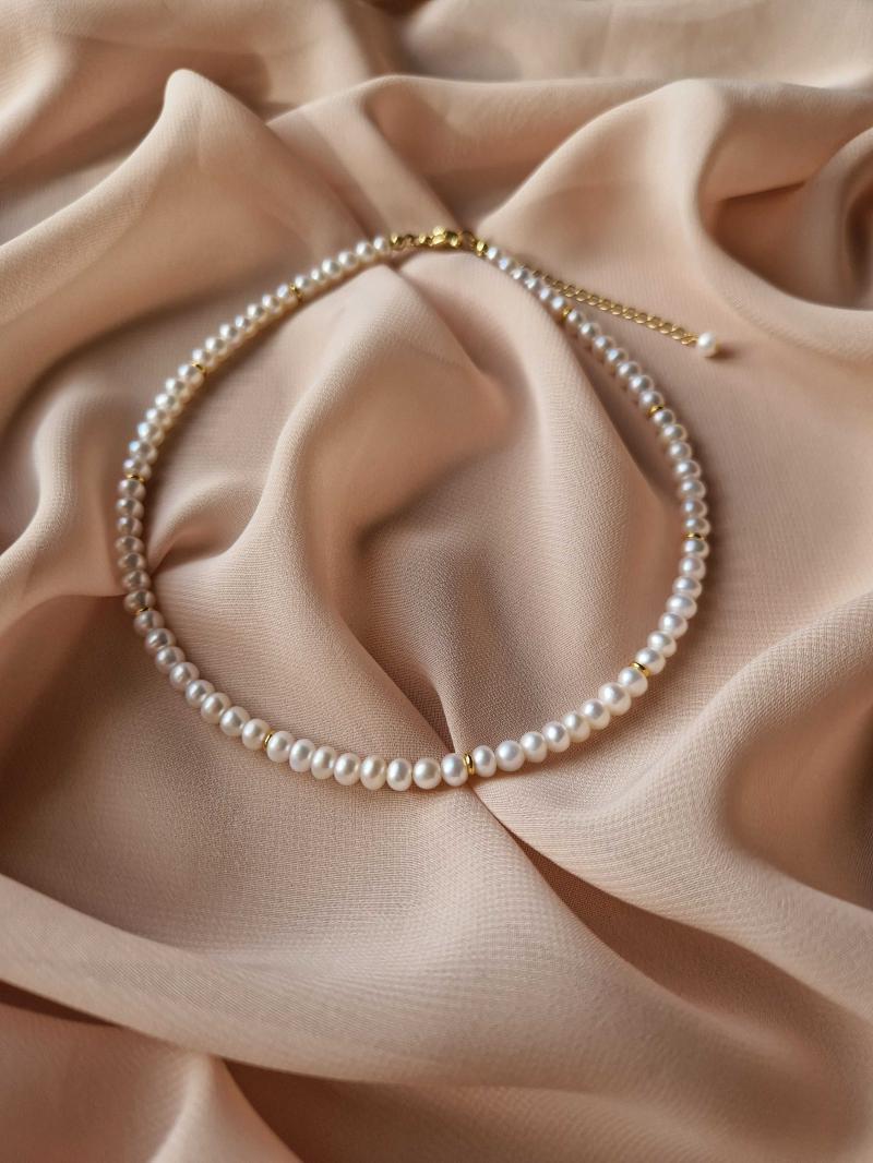 Ніжний чокер з натуральних перлин, фото 2